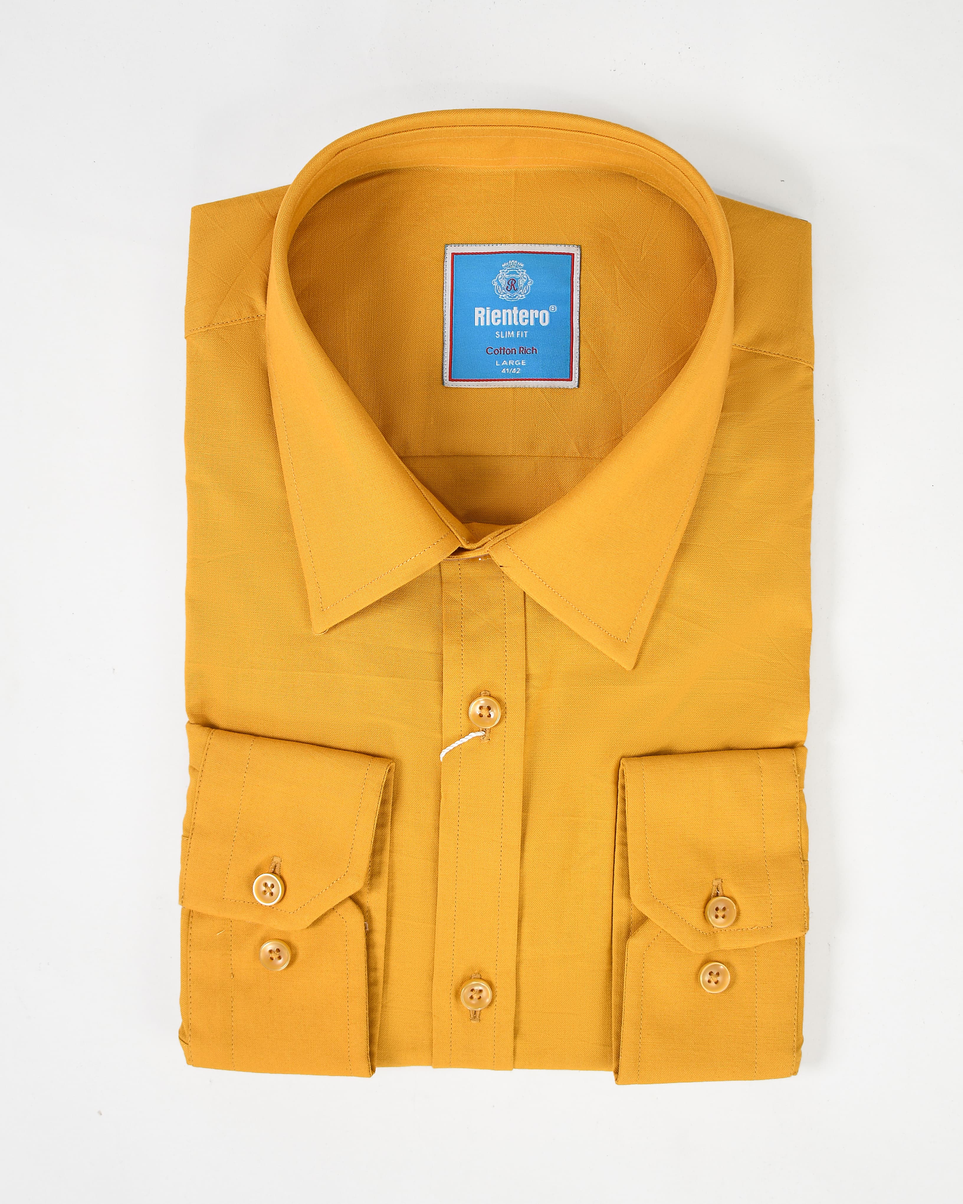 Premium Mustard Cotton Formal Shirt