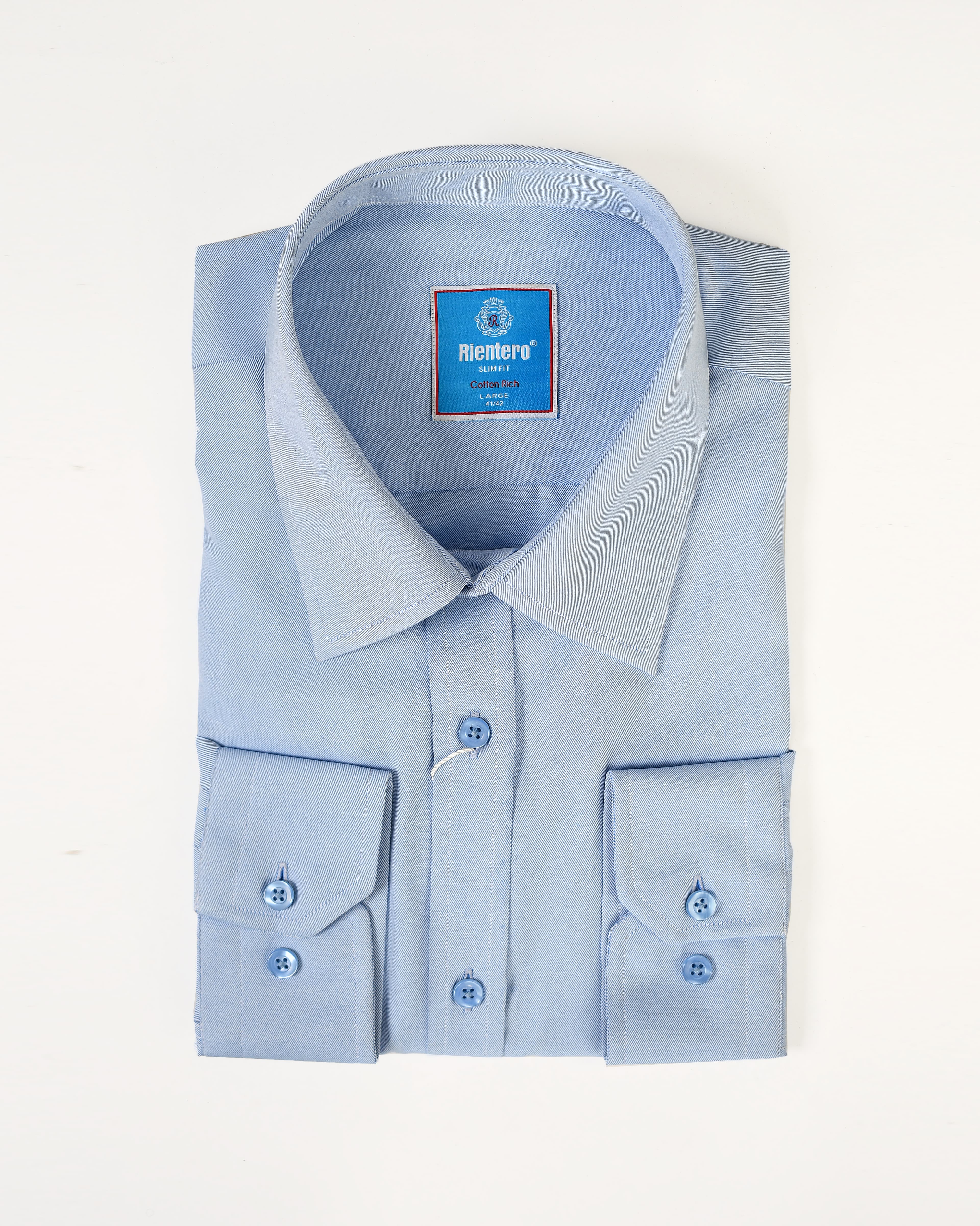 Classic Light Blue Cotton Formal Shirt