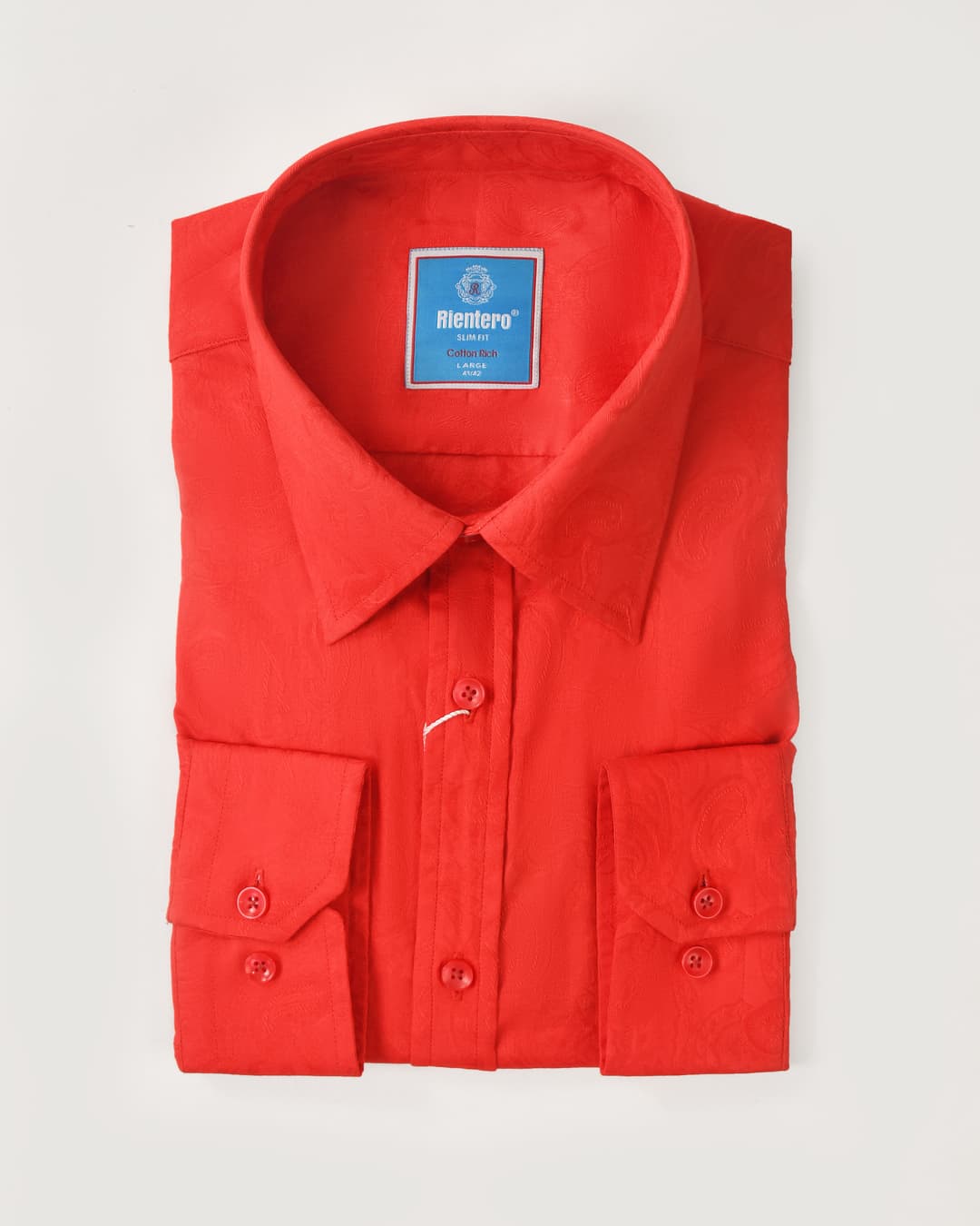 Premium Textured Red Cotton Shirt