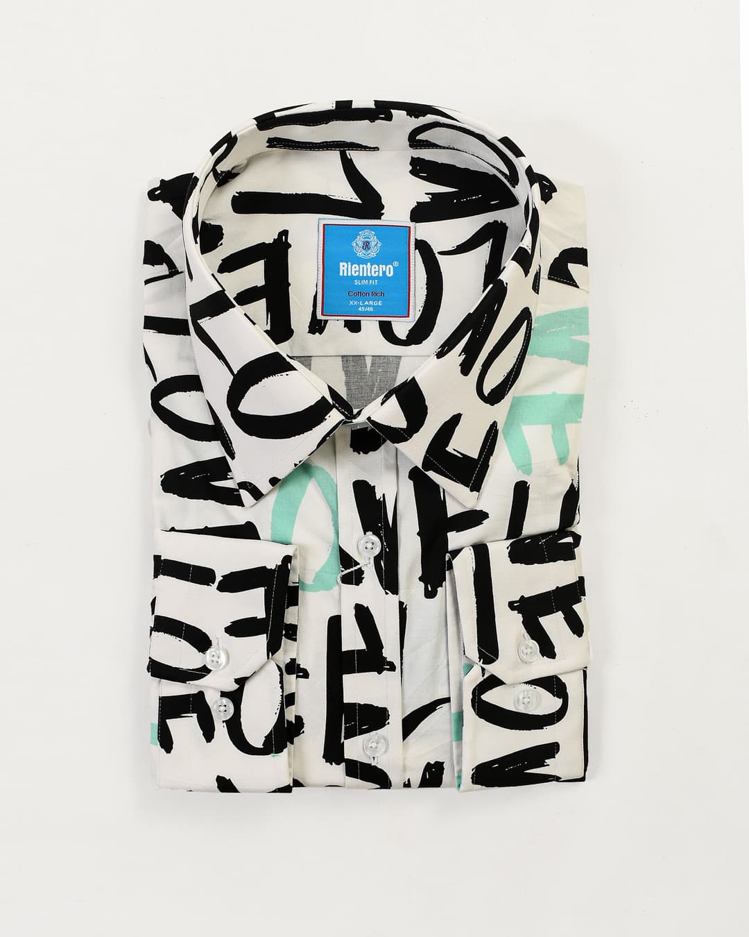 Abstract Print Cotton Slim Fit Shirt