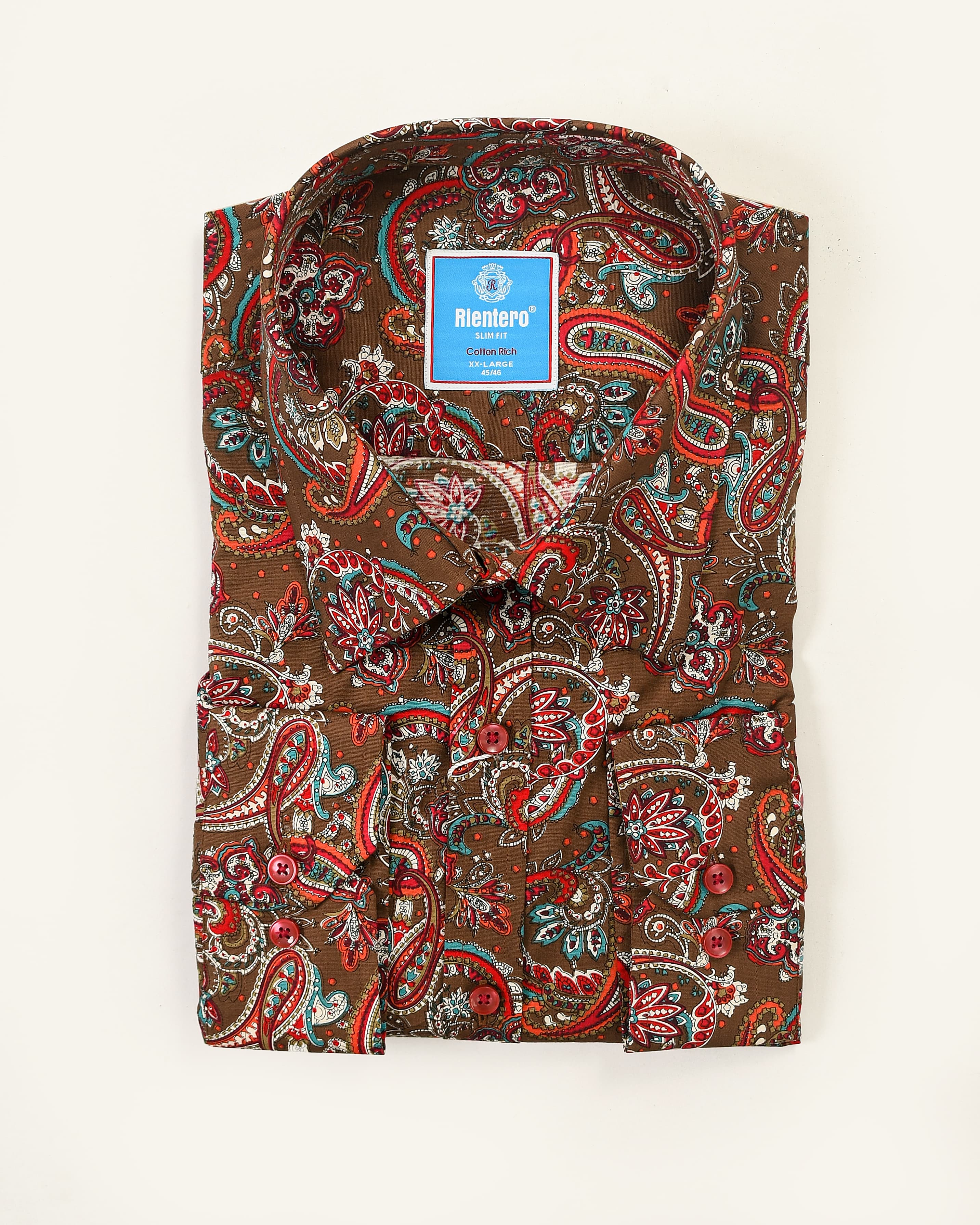 Classic Paisley Print Cotton Slim Fit Shirt