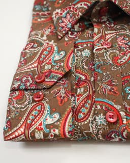 Classic Paisley Print Cotton Slim Fit Shirt thumbnail