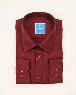 Premium Solid Maroon Cotton Slim Fit Shirt thumbnail