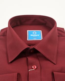 Premium Solid Maroon Cotton Slim Fit Shirt thumbnail