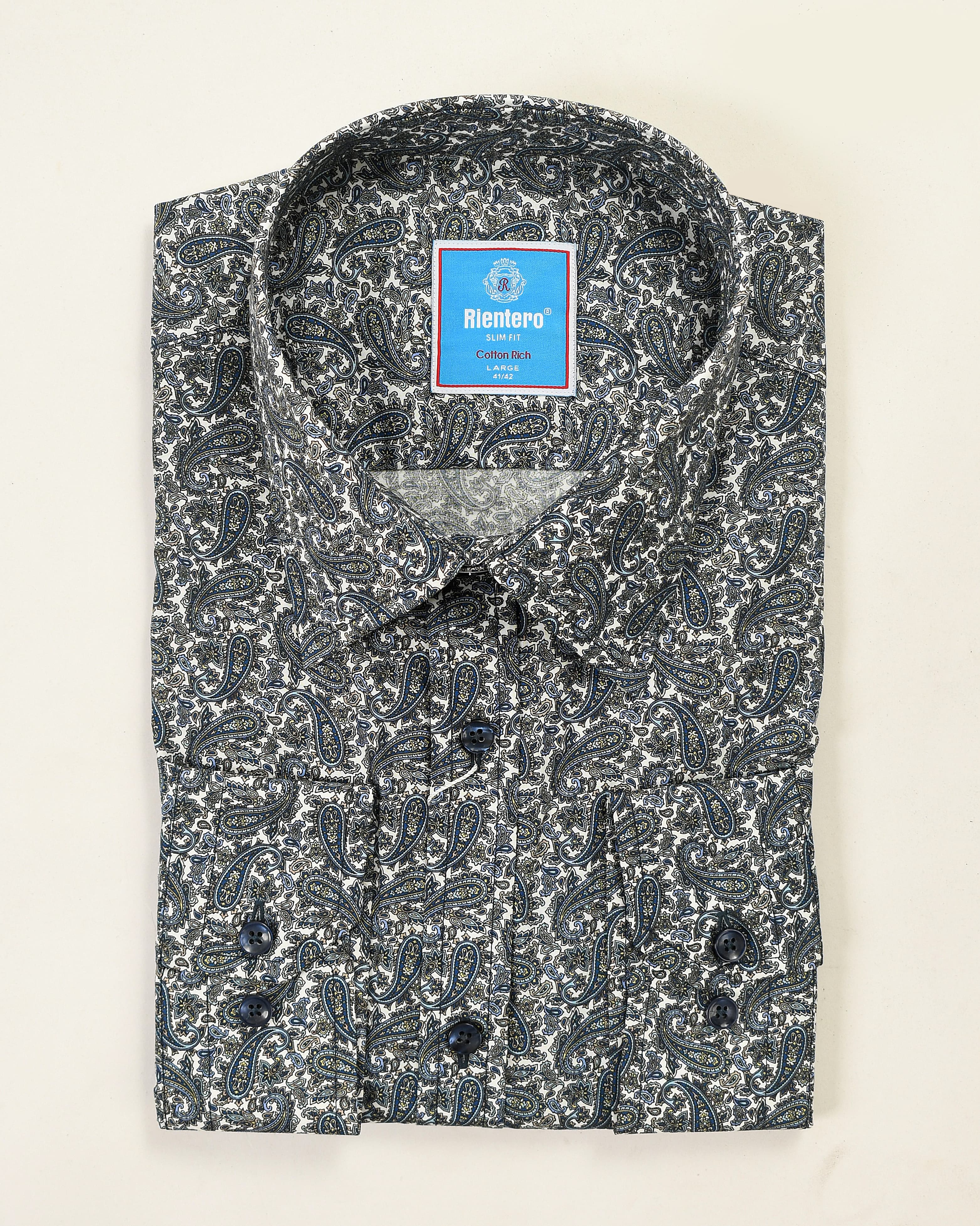 Men’s Paisley Print Cotton Shirt