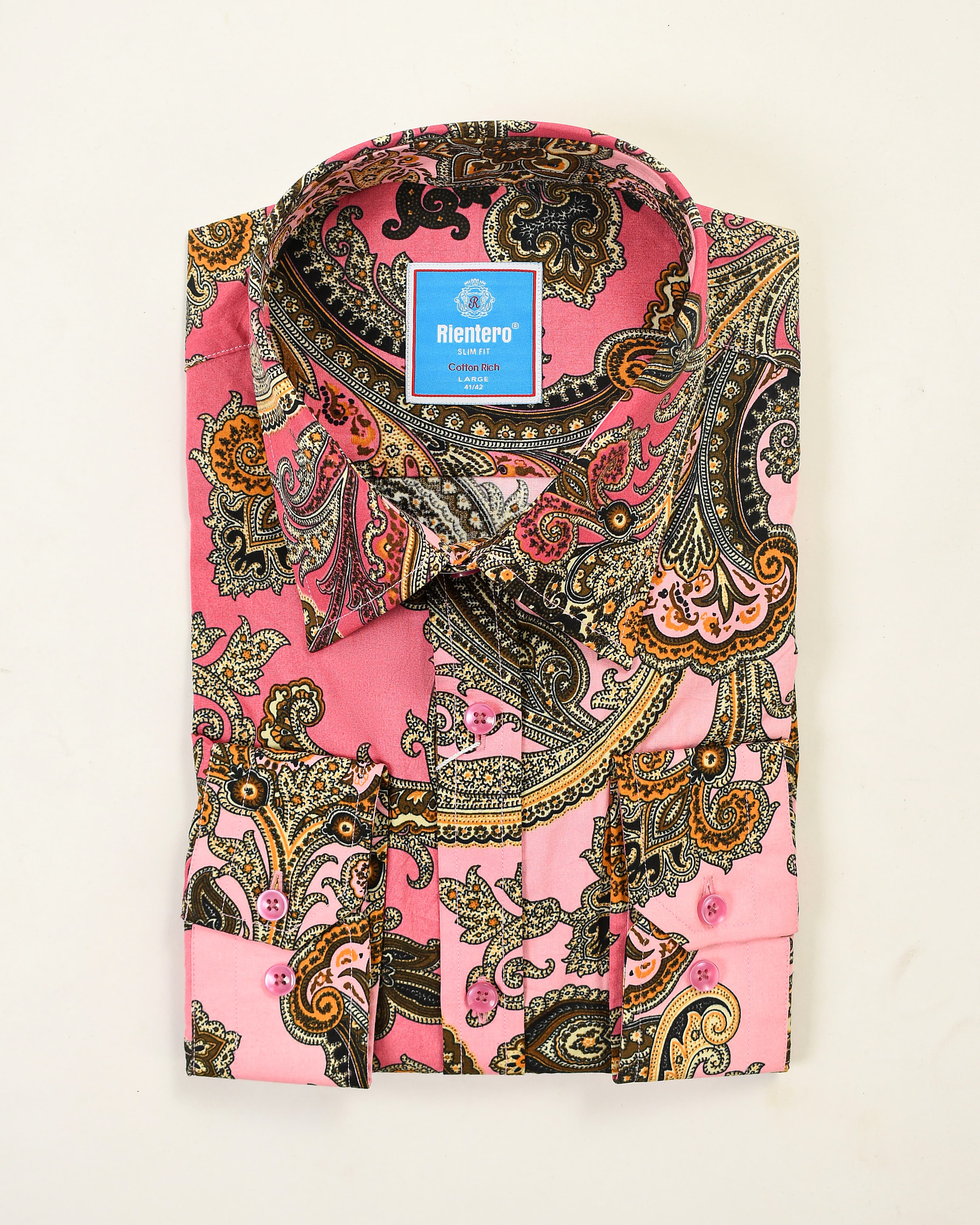 Premium Paisley Print Long-Sleeve Shirt