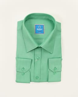 Classic Solid Green Long-Sleeve Shirt thumbnail