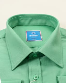 Classic Solid Green Long-Sleeve Shirt thumbnail