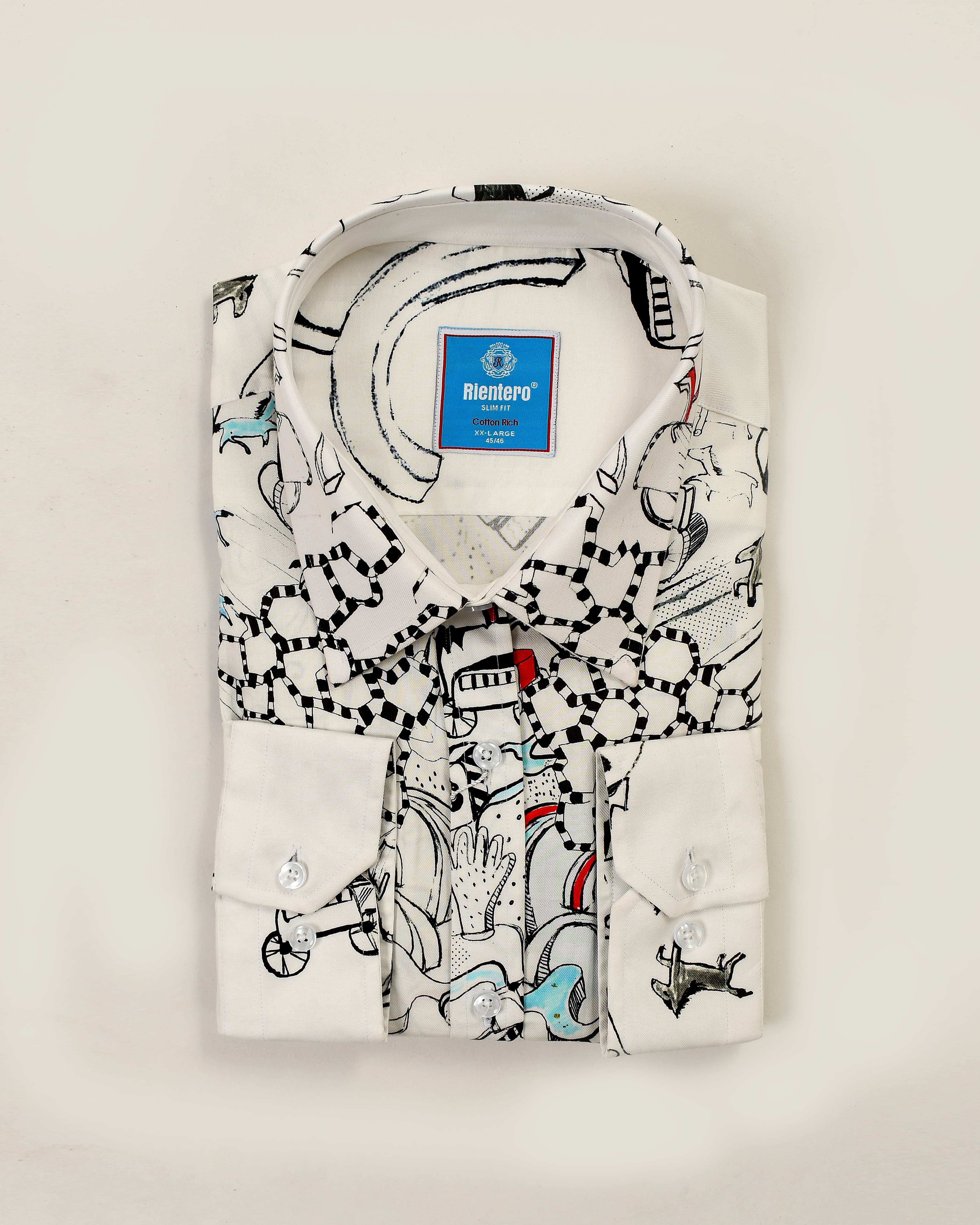 Premium Abstract Print Long-Sleeve Shirt