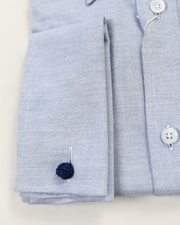 Men’s Slim-Fit Textured Oxford Shirt – Light Blue Heather thumbnail