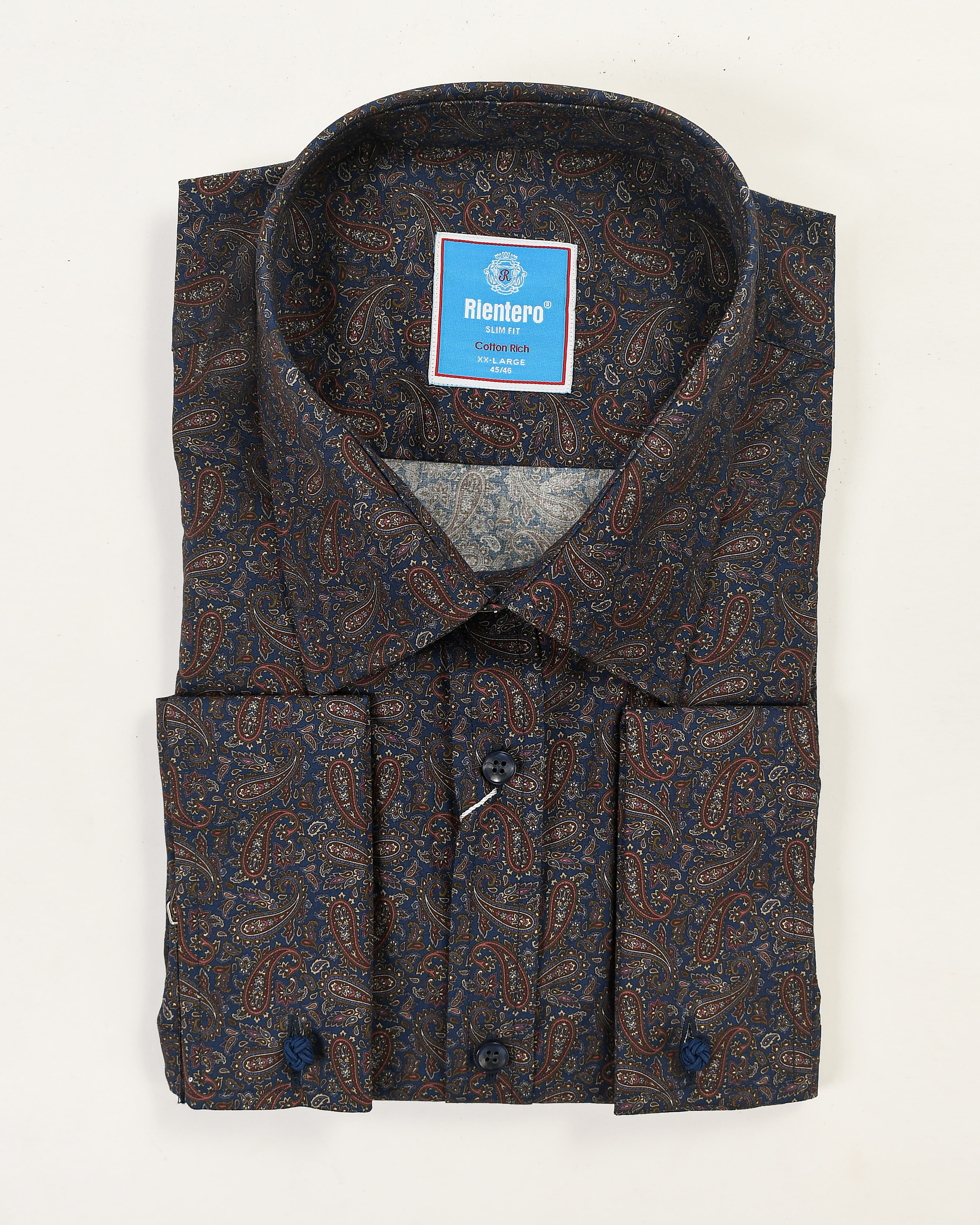 Signature Navy Floral Paisley Shirt
