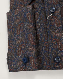 Signature Navy Floral Paisley Shirt thumbnail
