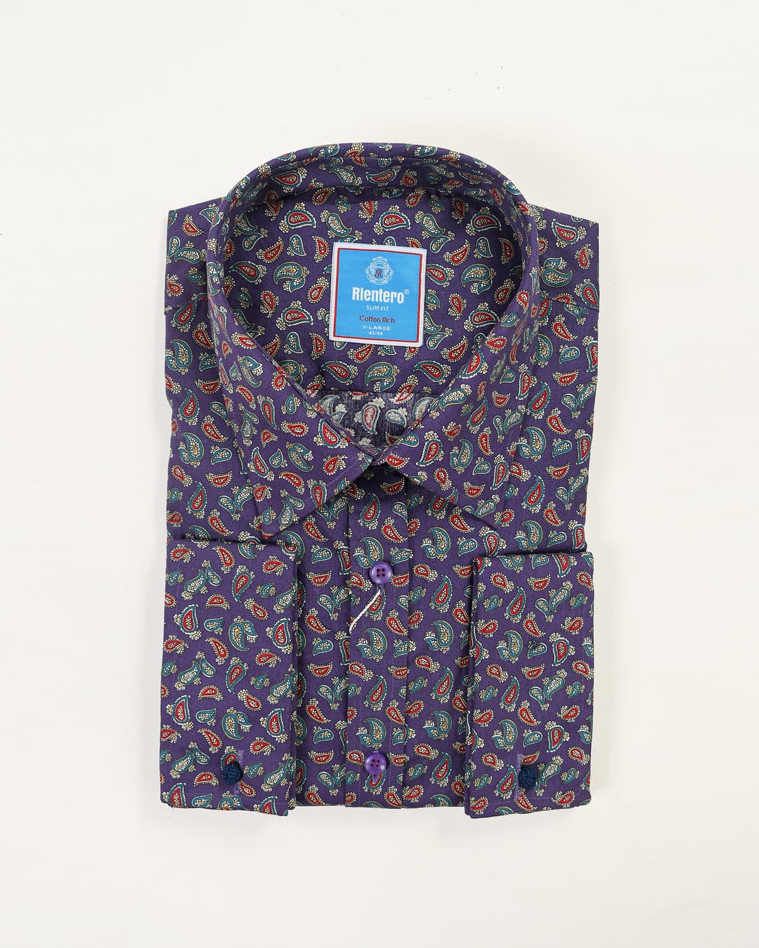 Royal Purple Micro-Paisley Shirt