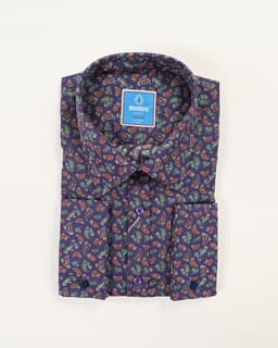Royal Purple Micro-Paisley Shirt thumbnail