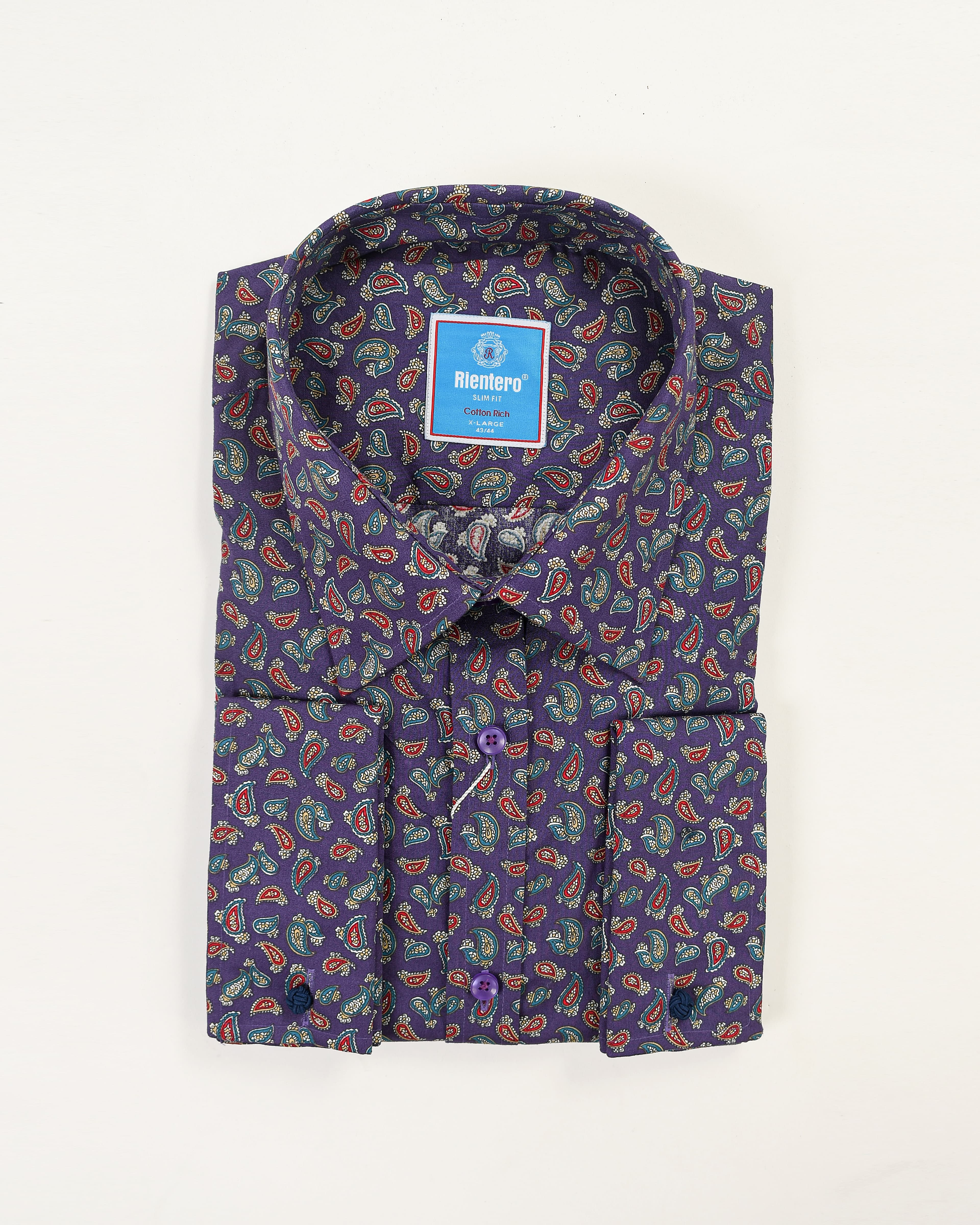 Royal Purple Micro-Paisley Shirt