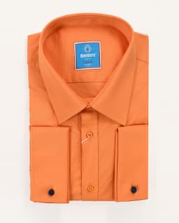 Rientero Orange Slim-Fit Cotton Rich Shirt thumbnail