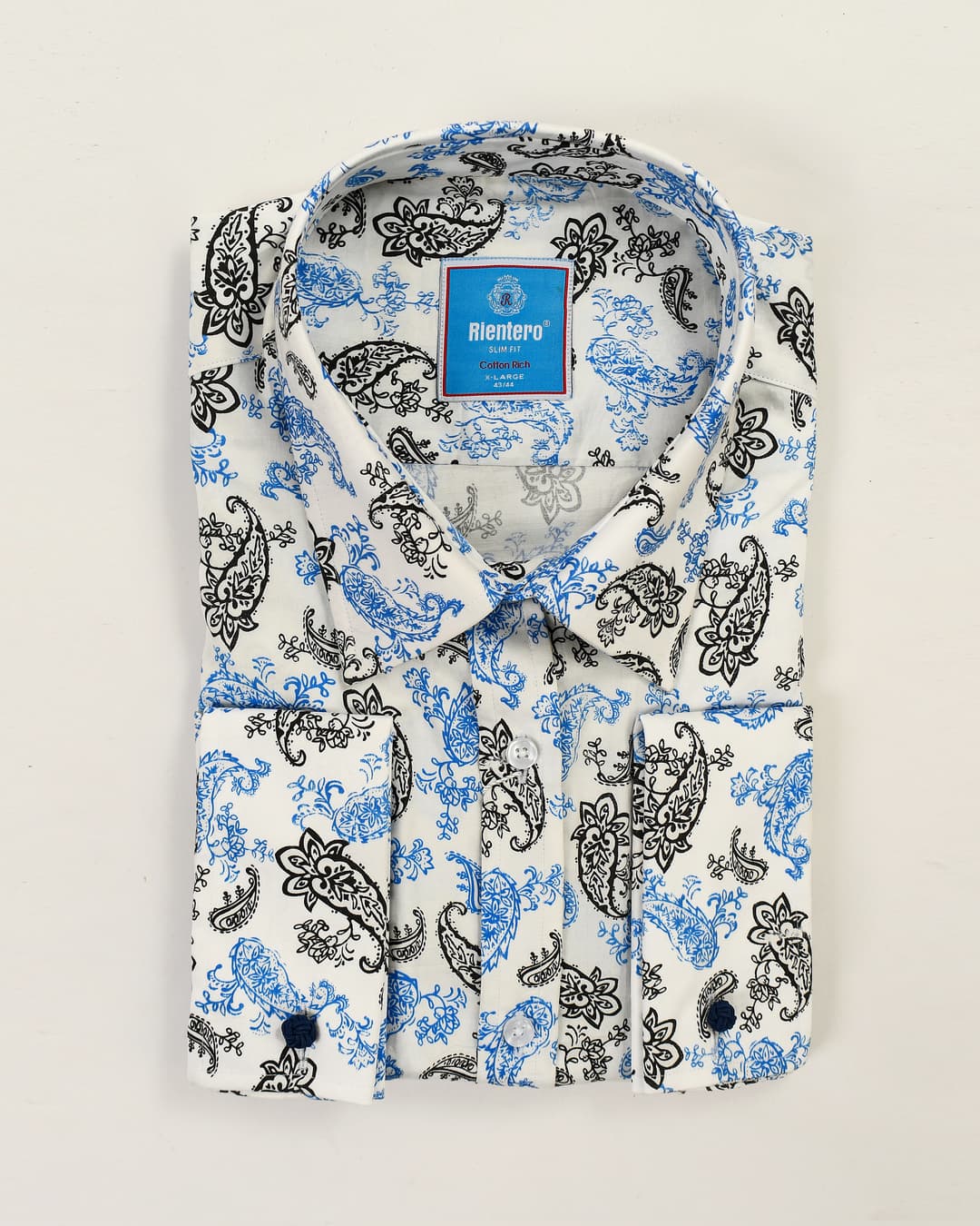  Paisley Print Slim Fit Cotton Shirt 