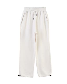 Alabaster White Wide-Leg Adjustable Sweatpants Joggers thumbnail