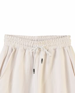 Alabaster White Wide-Leg Adjustable Sweatpants Joggers thumbnail