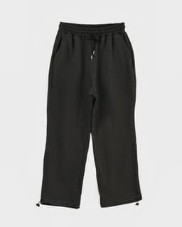 Black Wide-Leg Adjustable Sweatpants Joggers thumbnail