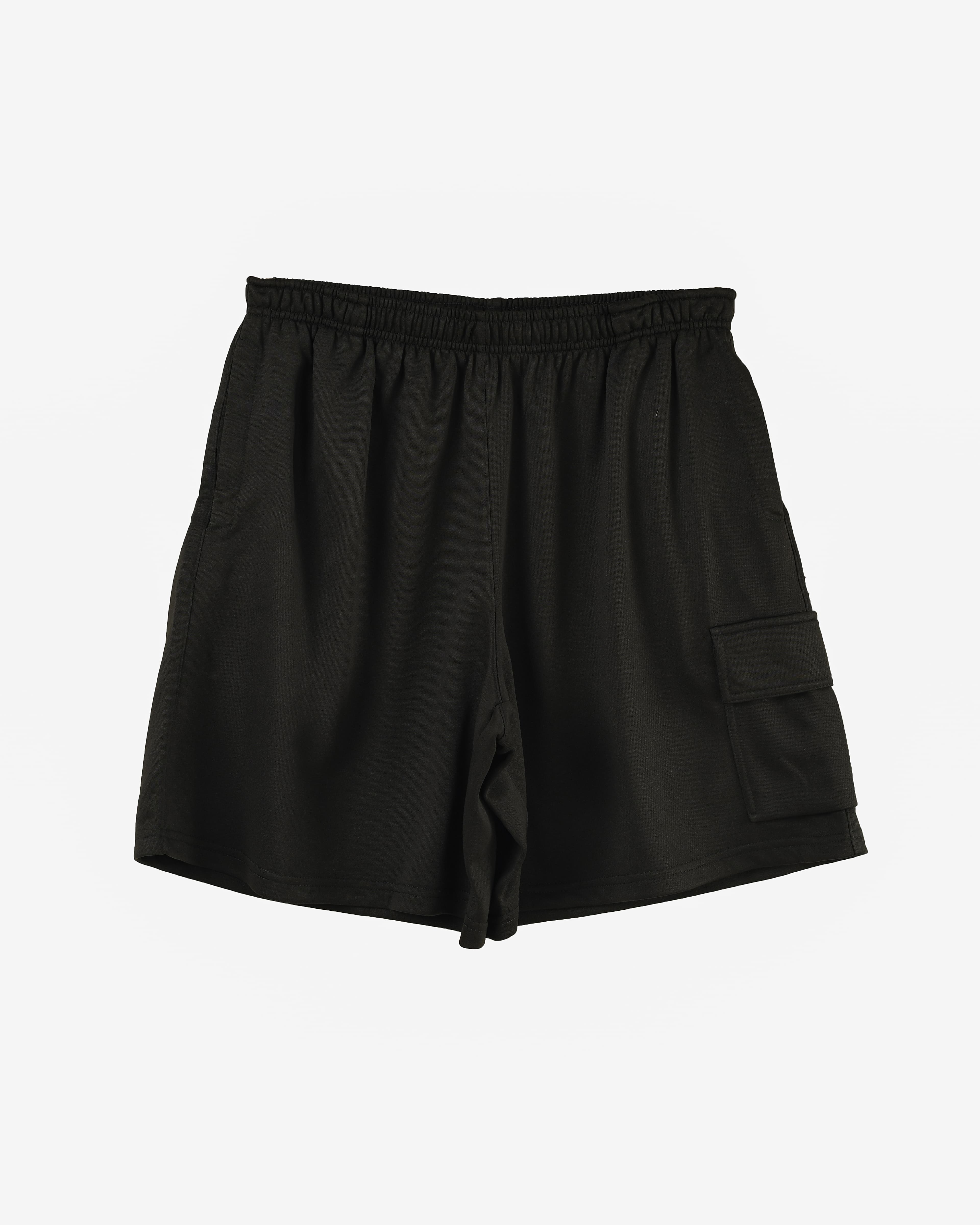 Onyx Black Twill Cargo Shorts