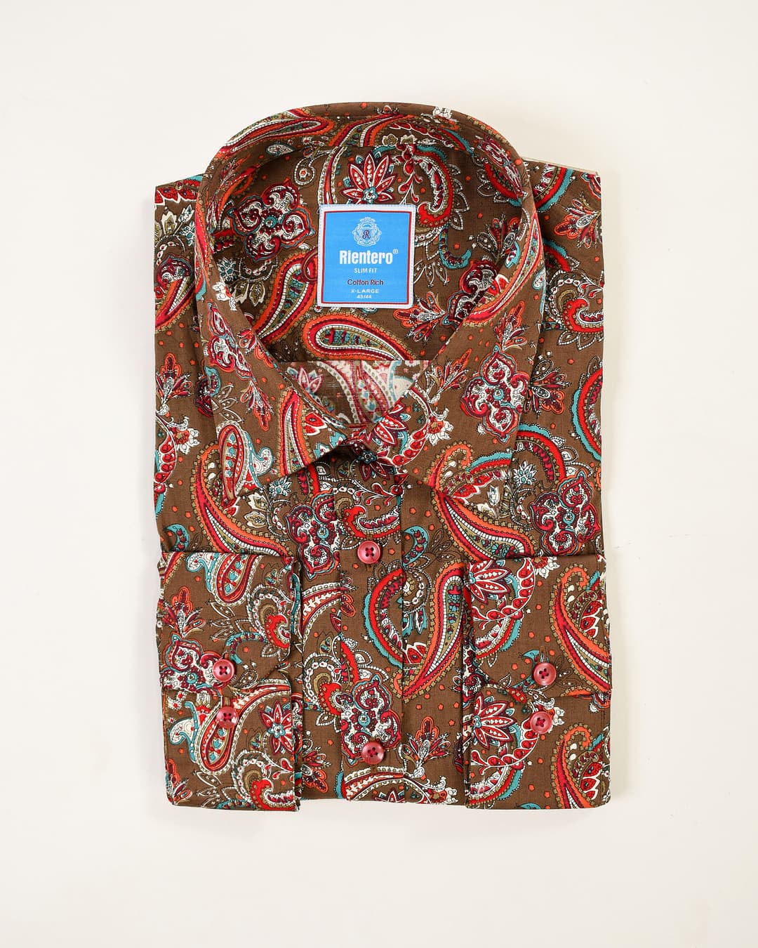 Paisley Print Slim-Fit Cotton Shirt