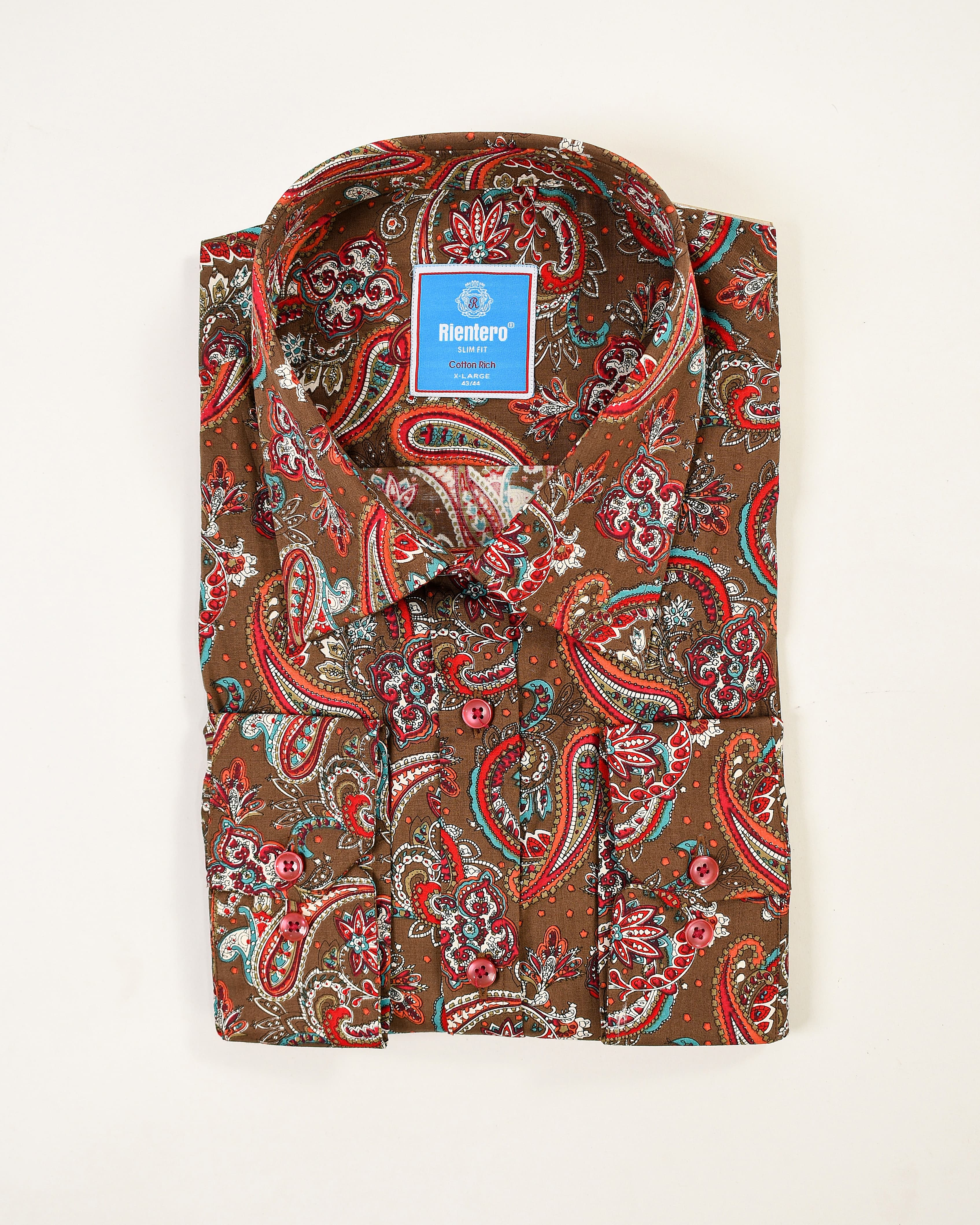 Paisley Print Slim-Fit Cotton Shirt