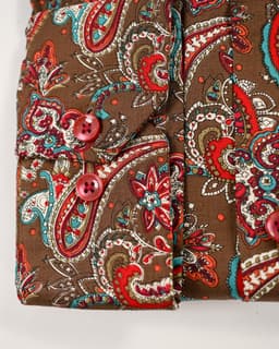 Paisley Print Slim-Fit Cotton Shirt thumbnail