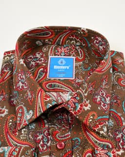 Paisley Print Slim-Fit Cotton Shirt thumbnail