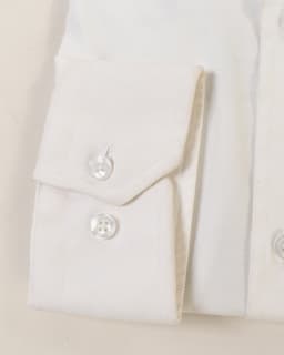 Executive White Textured Herringbone Slim-Fit Shirt thumbnail