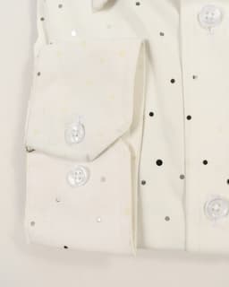White-on-White Polka Dot Slim-Fit Shirt thumbnail