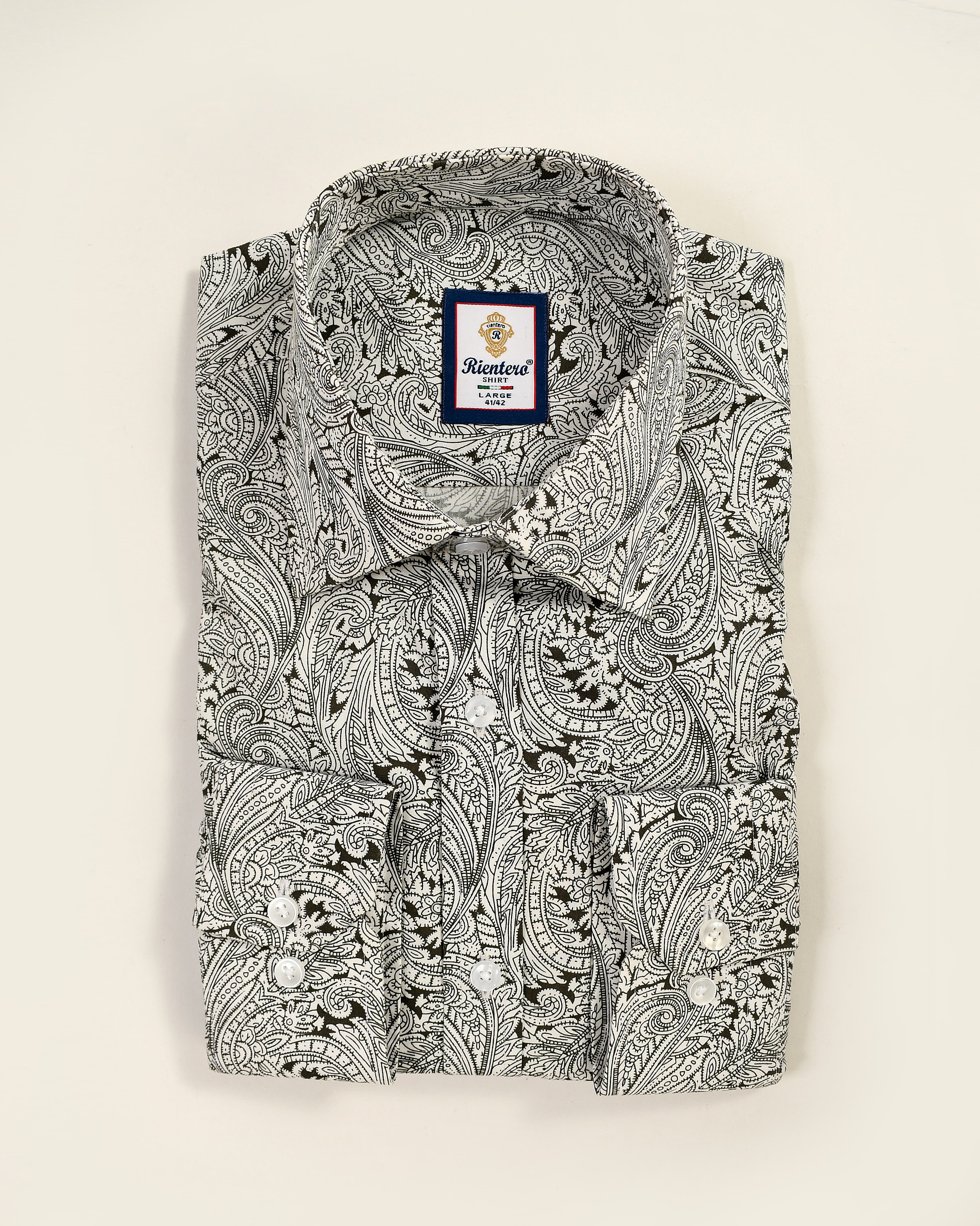  Paisley Slim-Fit Cotton Shirt