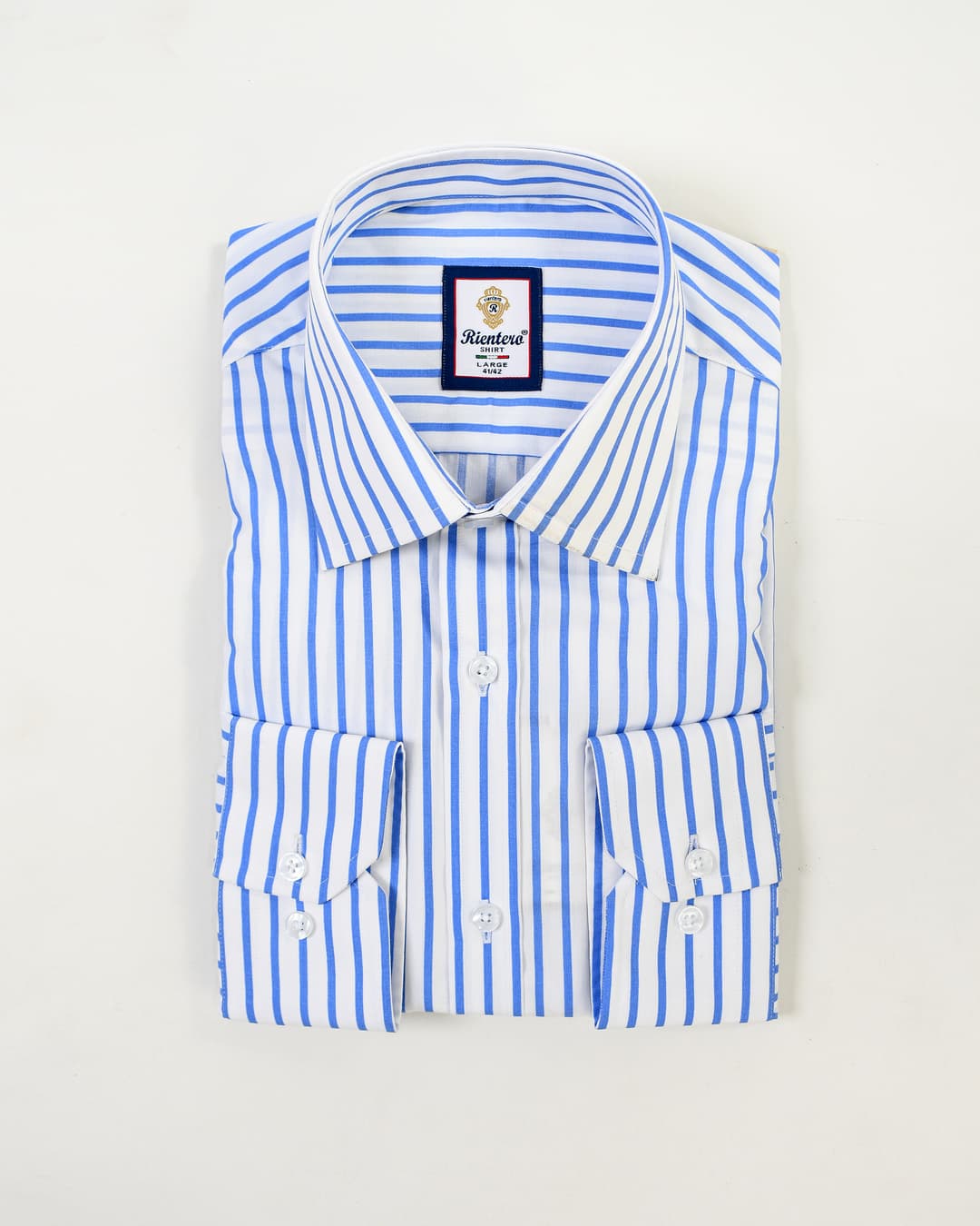 Azure Stripe Textured Slim-Fit Shirt