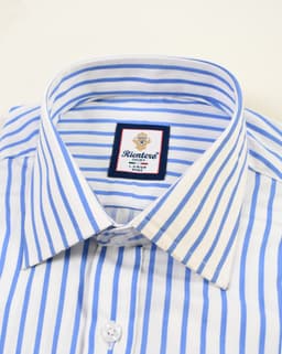 Azure Stripe Textured Slim-Fit Shirt thumbnail