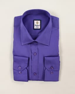 Regal Purple Dobby-Textured Slim-Fit Shirt thumbnail