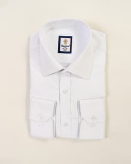 White Slimfit Textured Men Shirt thumbnail