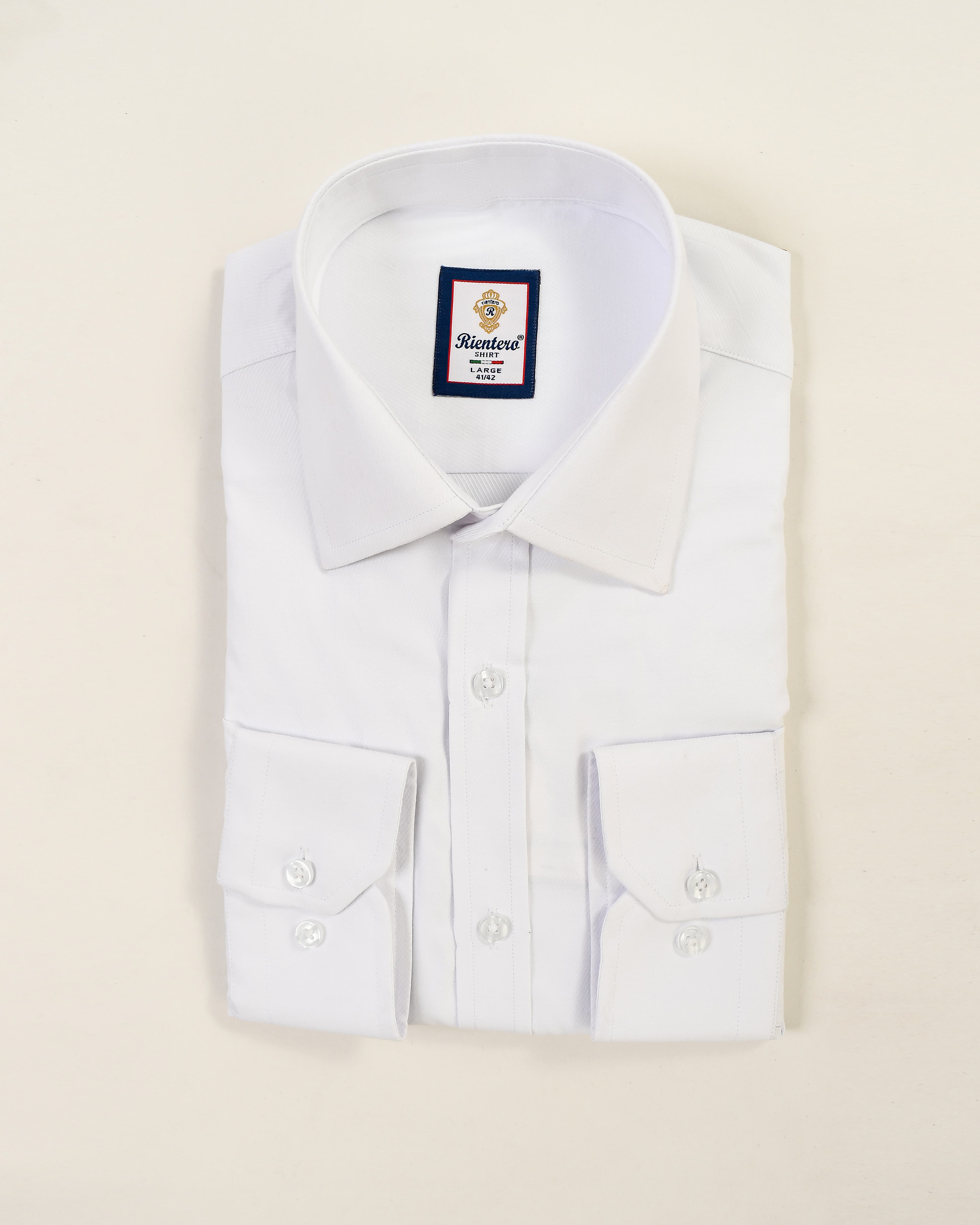 White Slimfit Textured Men Shirt