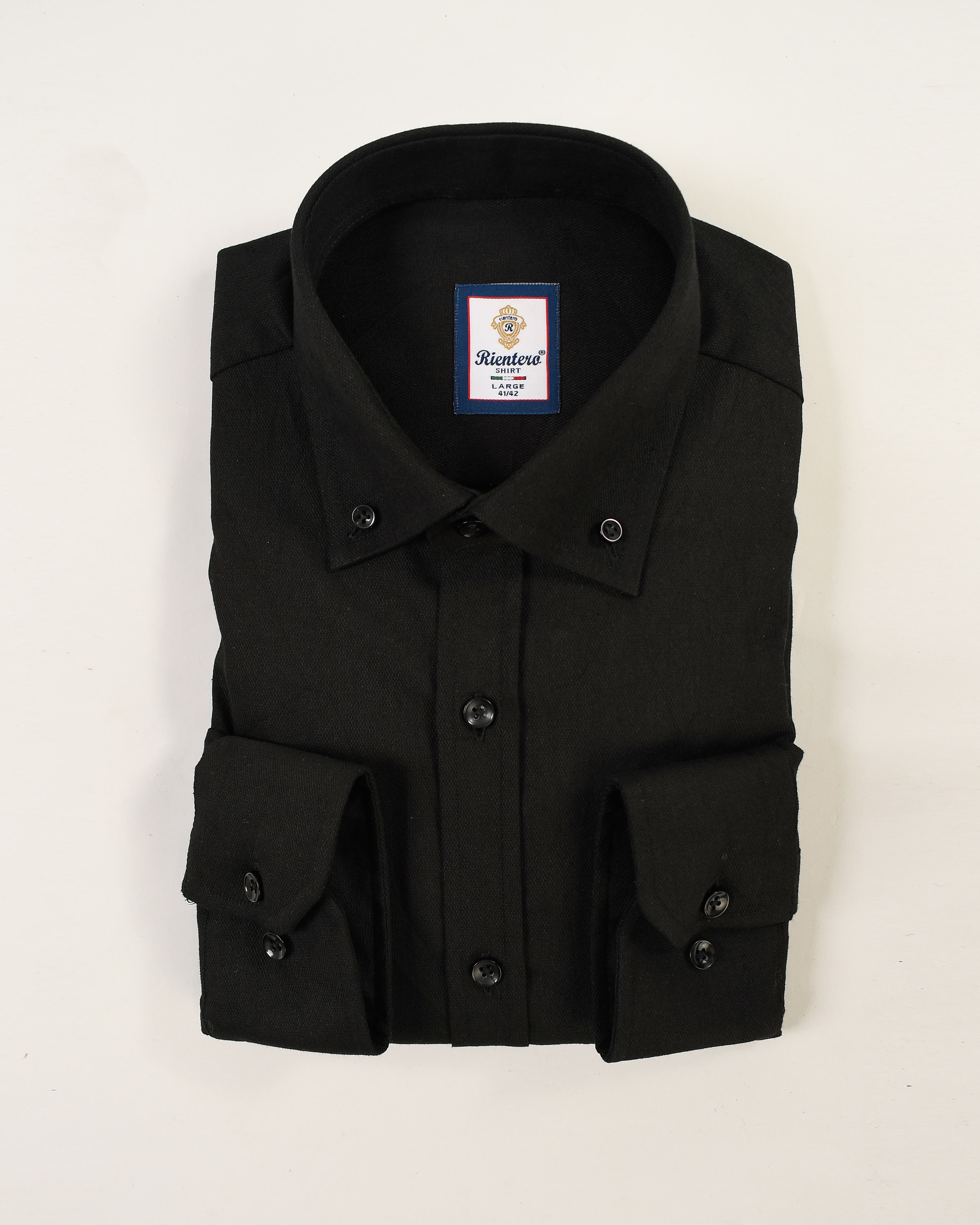 Jet Black Rientero Men Shirt
