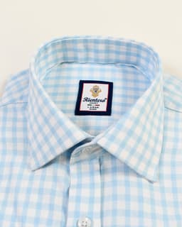 Rientero Sky Blue Textured Check Men  Shirt thumbnail