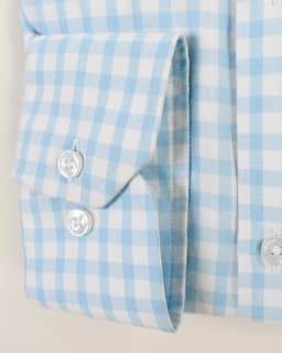 Rientero Sky Blue Textured Check Men  Shirt thumbnail