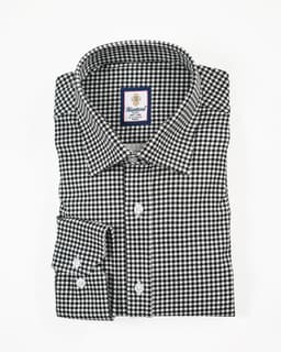 Black and White Gingham Check Men Cotton Shirt thumbnail