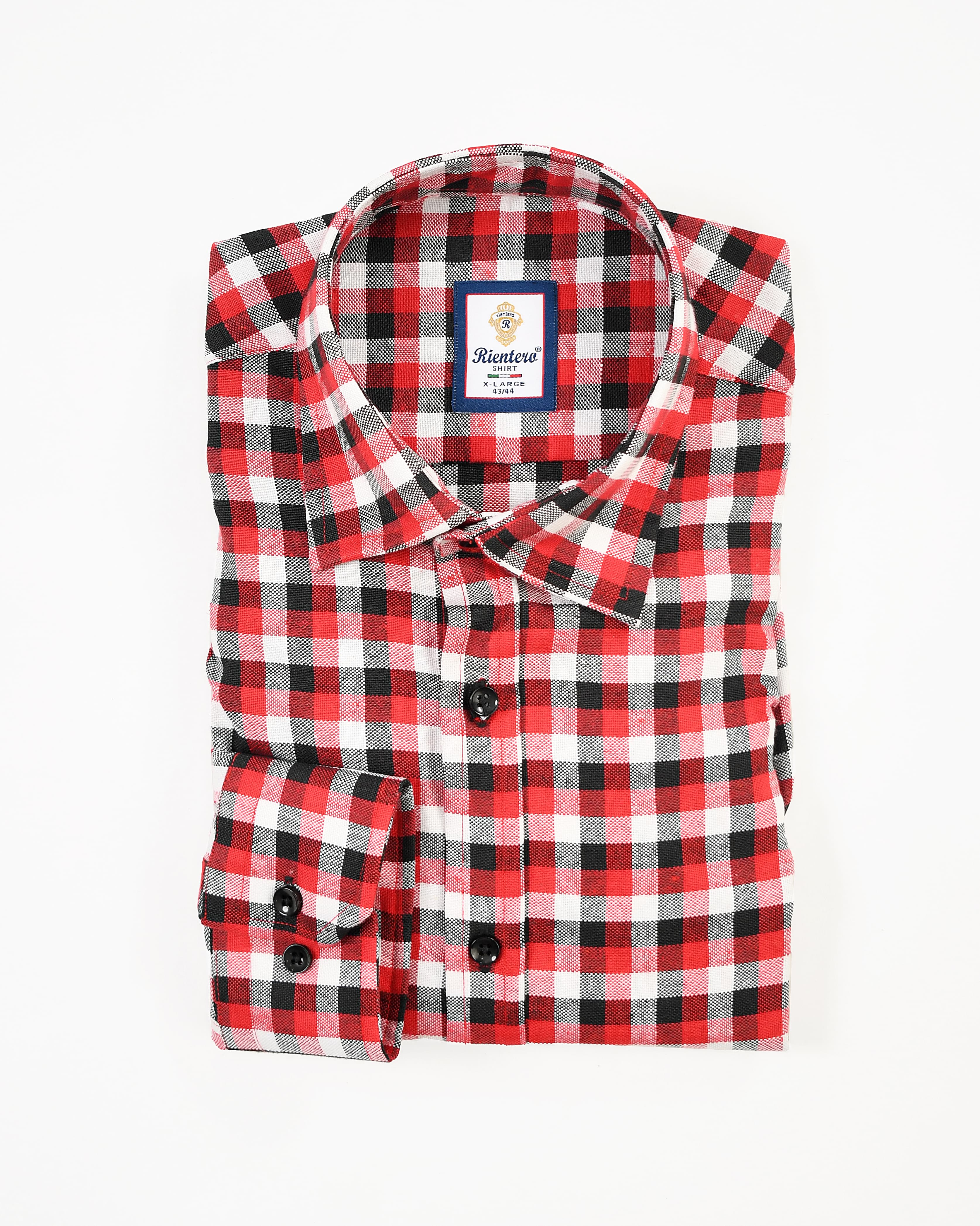 Red, Black & White Urban Heritage Plaid Cotton Shirt