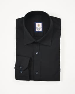 Premium Black Dobby Weave Men Dress Shirt thumbnail