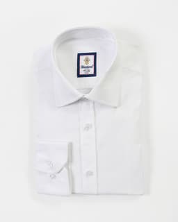 Men’s Premium Crisp White DobbyCotton Shirt thumbnail