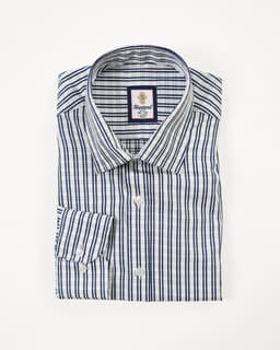 Men’s Navy Multi-Track Pinstripe Dress Shirt thumbnail