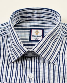 Men’s Navy Multi-Track Pinstripe Dress Shirt thumbnail