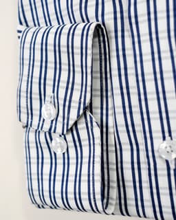 Men’s Navy Multi-Track Pinstripe Dress Shirt thumbnail