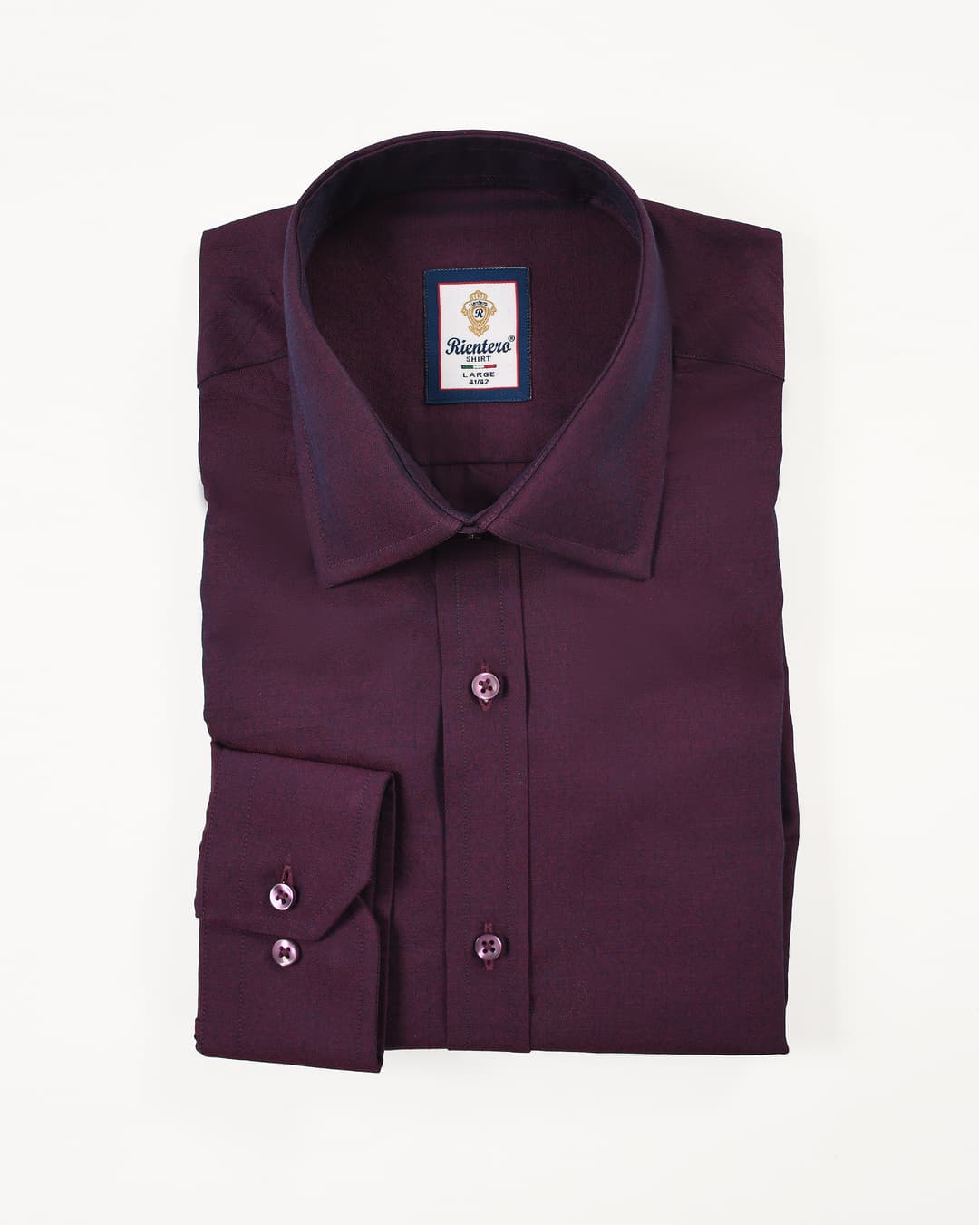 Men’s Premium Royal Burgundy Dobby Cotton Dress Shirt