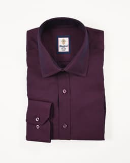 Men’s Premium Royal Burgundy Dobby Cotton Dress Shirt thumbnail