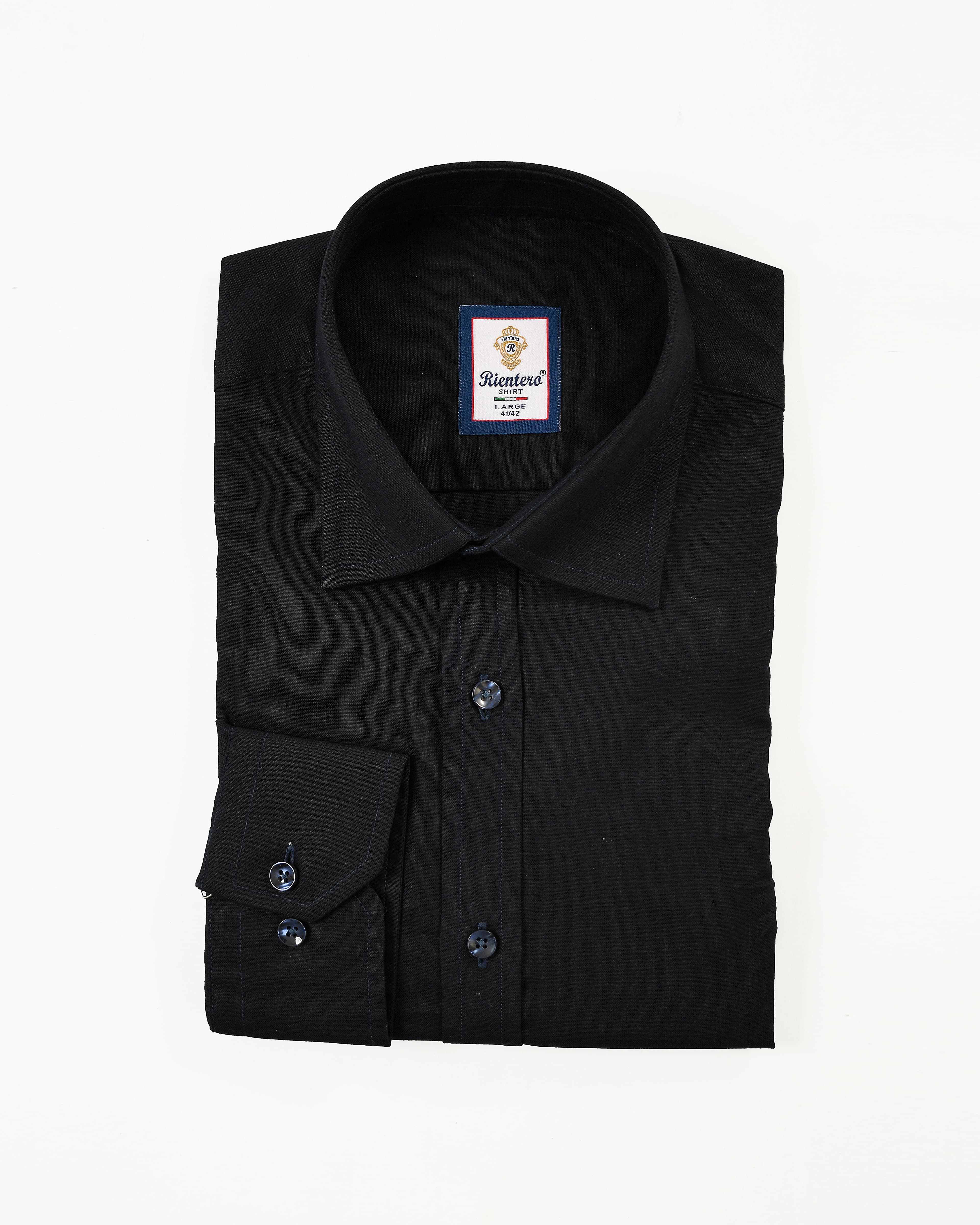  Black Onyx Textured Men Cotton Shirt